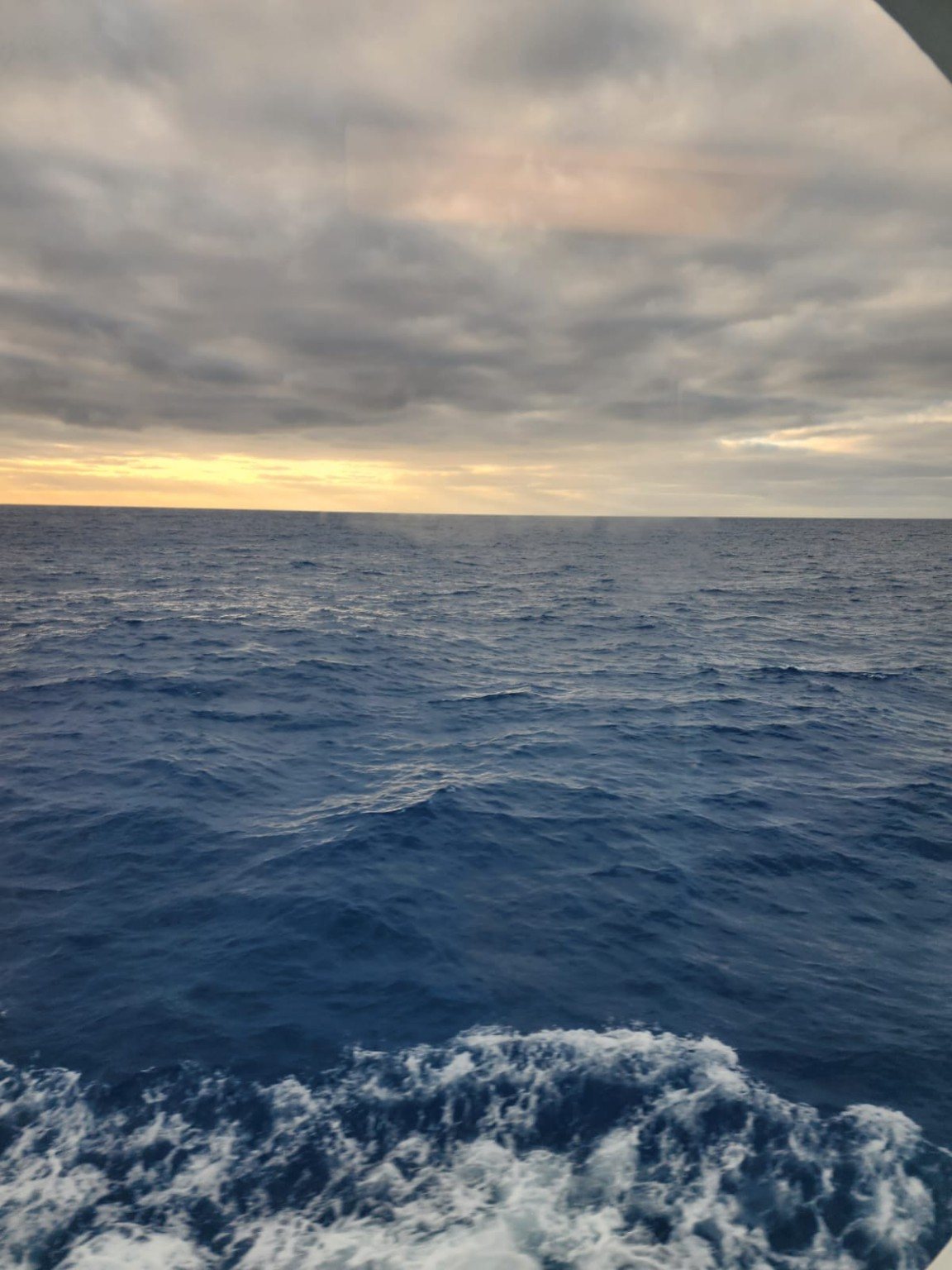 Open ocean under clouds